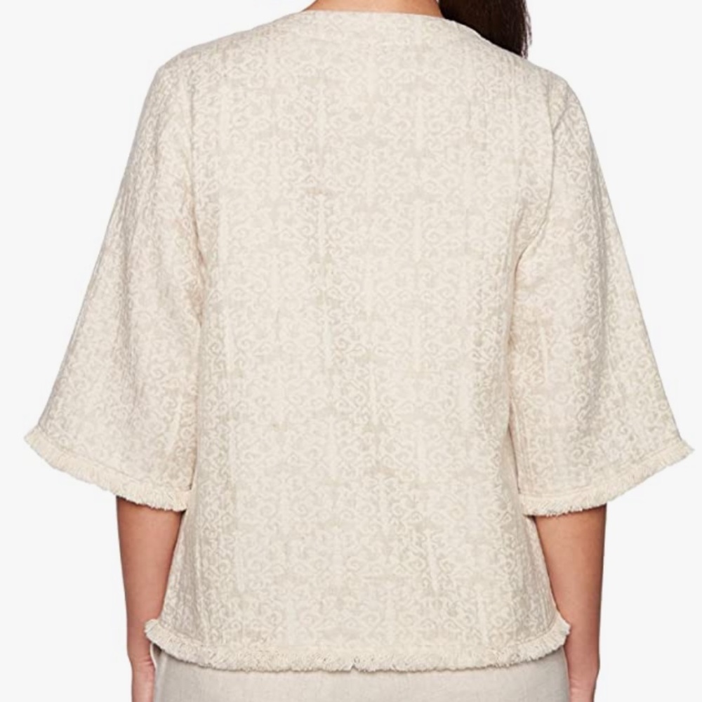 Ruby Rd. 3/4 Sleeve Linen Jacket Size 2X NWT - Picture 2 of 15